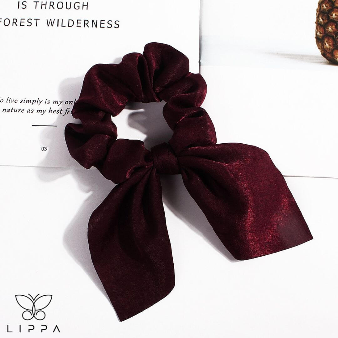 Hair Scrunchie - Hot Maroon