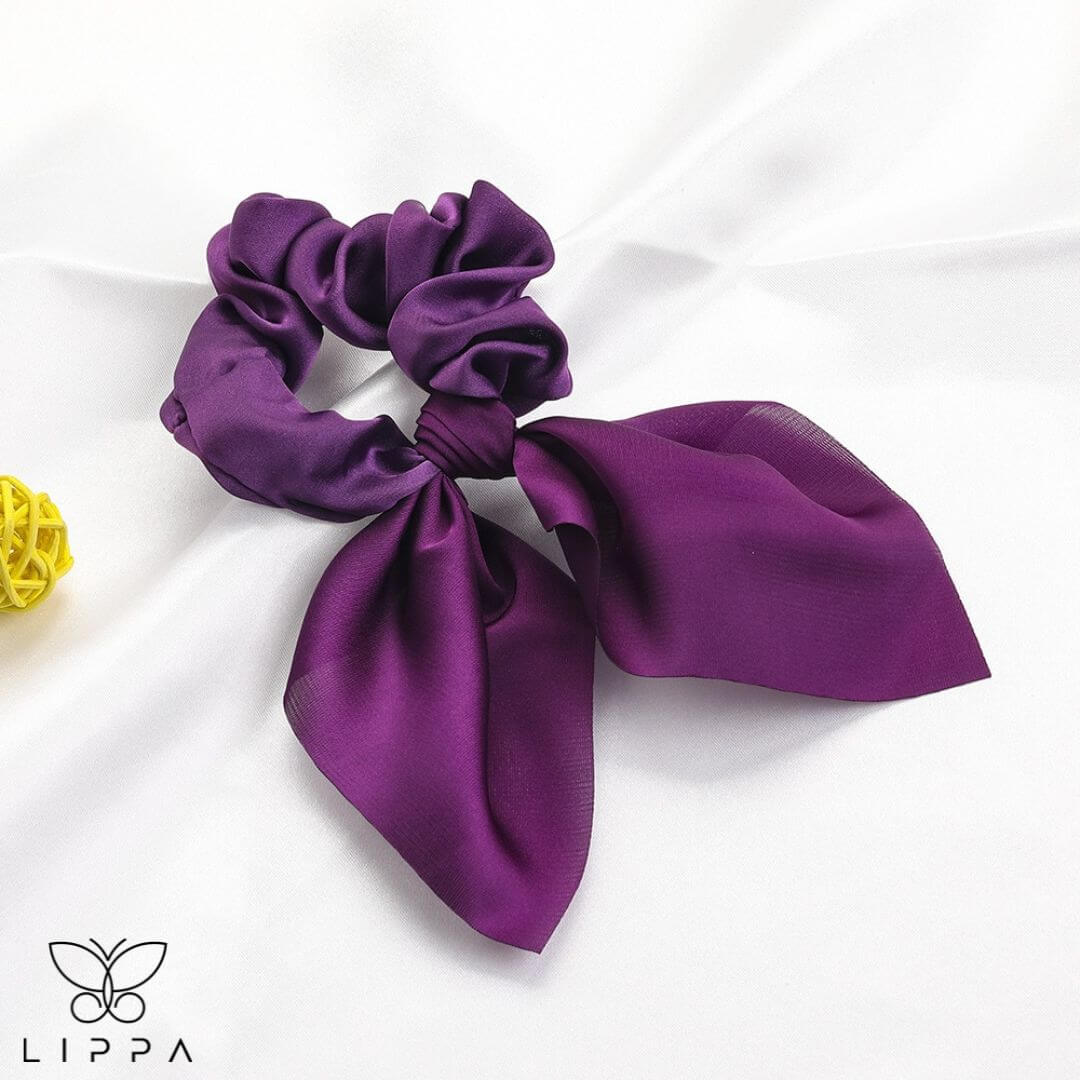 Hair Scrunchie - Dark Purple