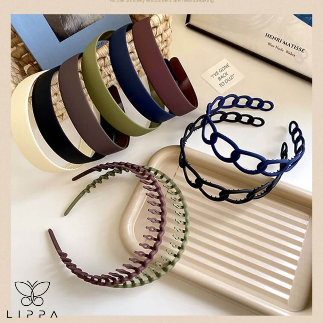 9pcs Hair Bands Set in Two Colors for Daily Use