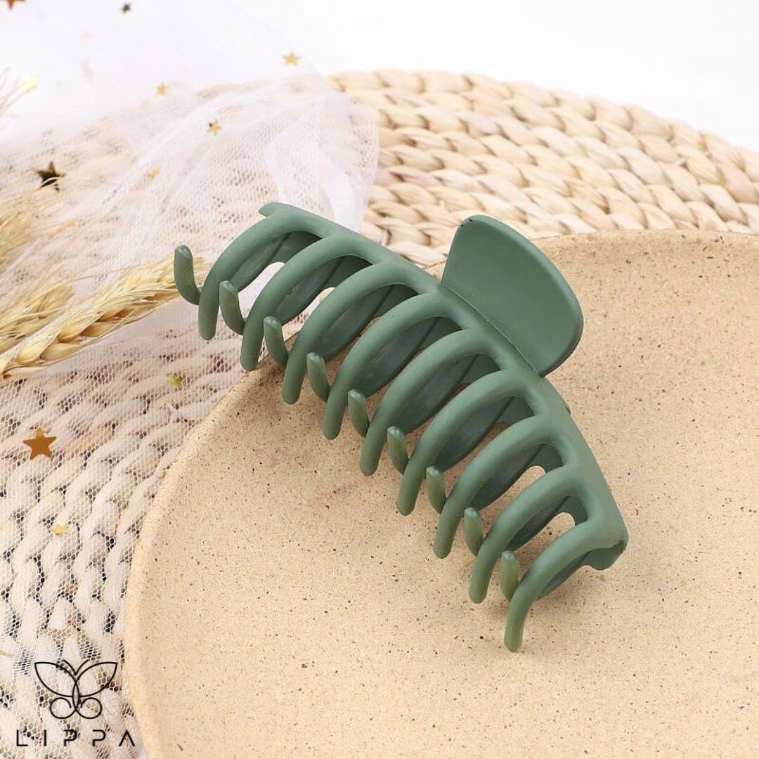 Acrylic Big Hair Claw Clips for Thick Hair Green