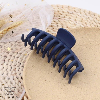 Acrylic Big Hair Claw Clips for Thick Hair navy blue