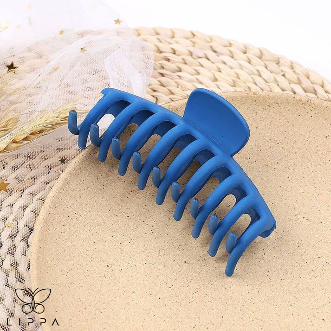 Acrylic Big Hair Claw Clips for Thick Hair blue