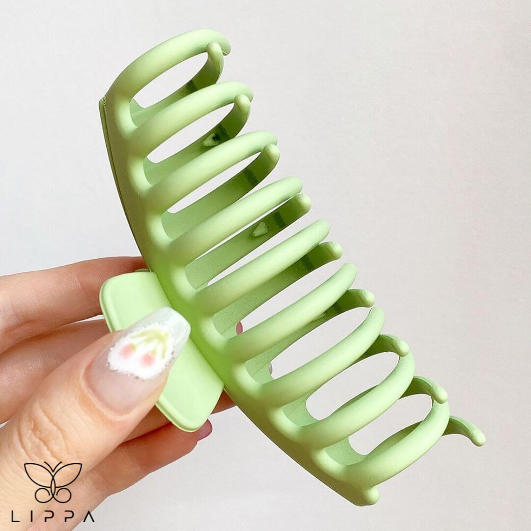 Acrylic Big Hair Claw Clips for Thick Hair Light Green