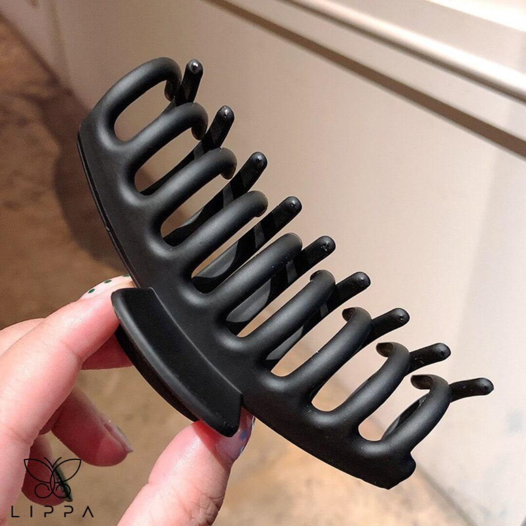 Acrylic Big Hair Claw Clips for Thick Hair Black