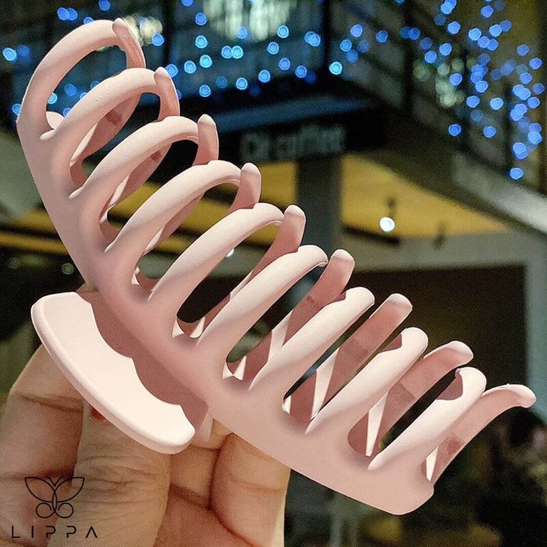 Acrylic Big Hair Claw Clips for Thick Hair Light Pink