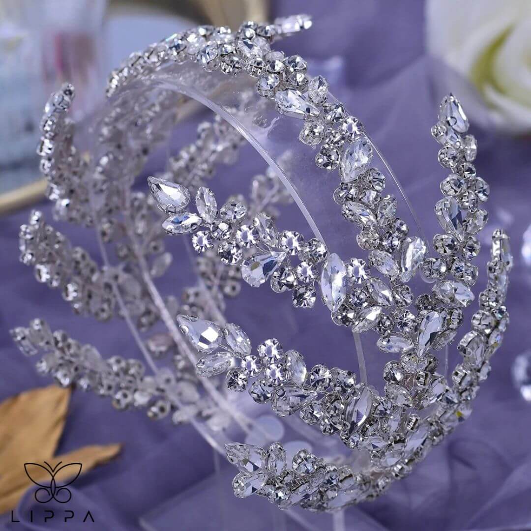 Bridal Tiara for Hair Updo - Baroque Crystal Headpiece for Elegant Wedding Style