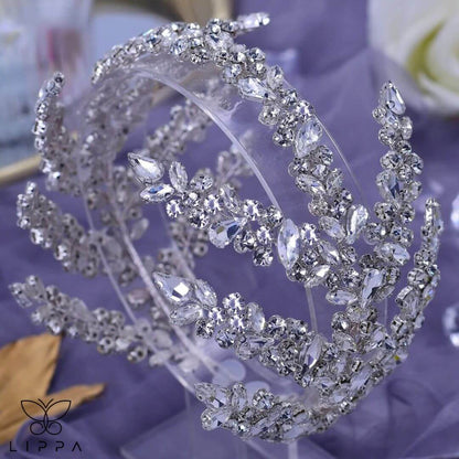 Bridal Tiara for Hair Updo - Baroque Crystal Headpiece for Elegant Wedding Style