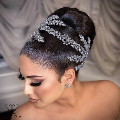 Bridal Tiara for Hair Updo - Baroque Crystal Headpiece for Elegant Wedding Style