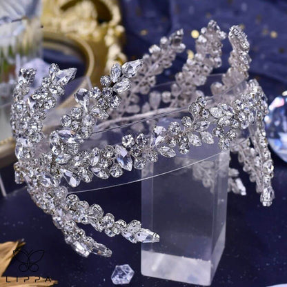 Bridal Tiara for Hair Updo - Baroque Crystal Headpiece for Elegant Wedding Style