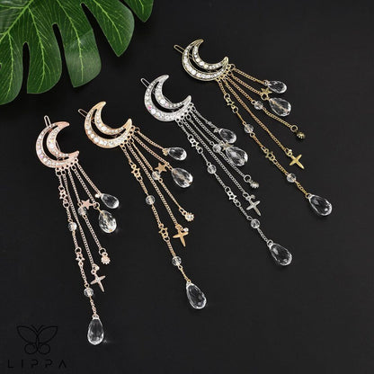 Crystal Tassel Hair Pin