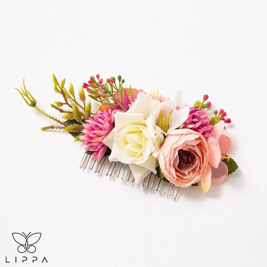 Handmade Hair Comb Pink