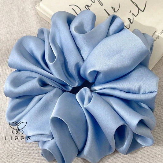 Large Silky Hairband Blue Color