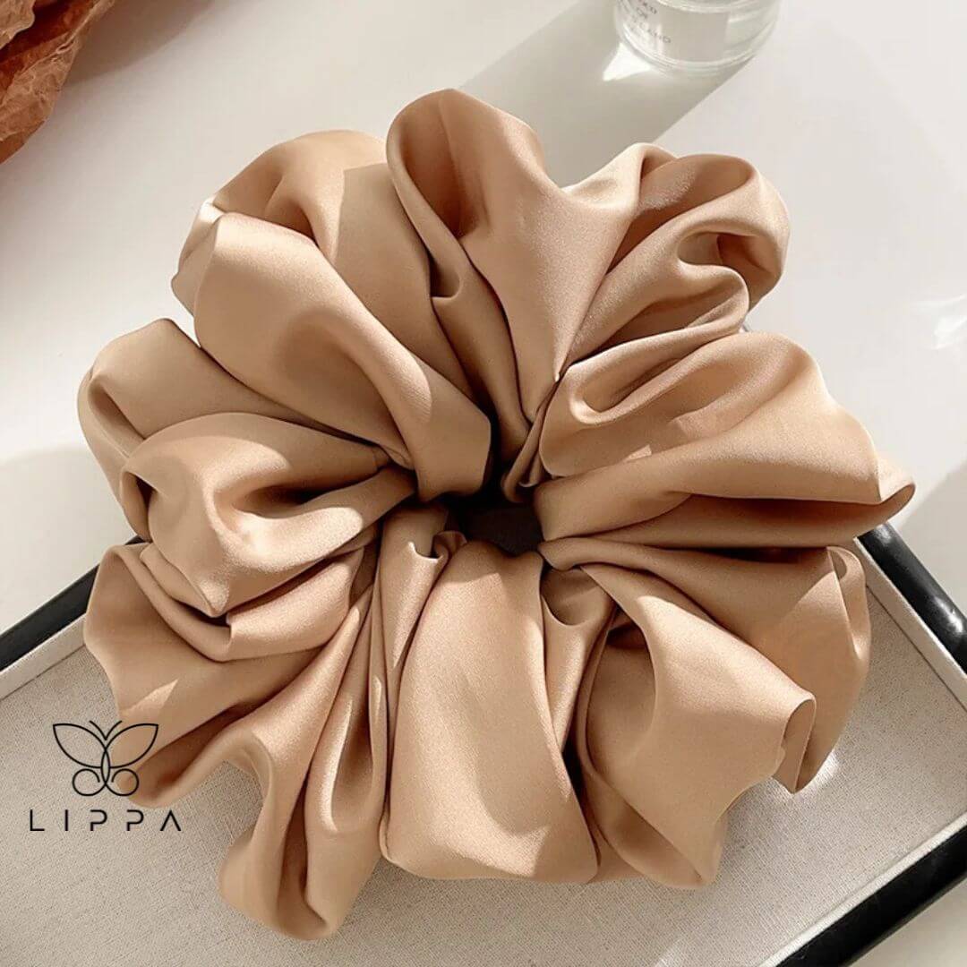 Large Silky Hairband Coffee Brown Hair Accessories