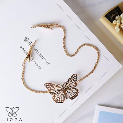 Simple Head Chain for Loose Hair Butterfly Design