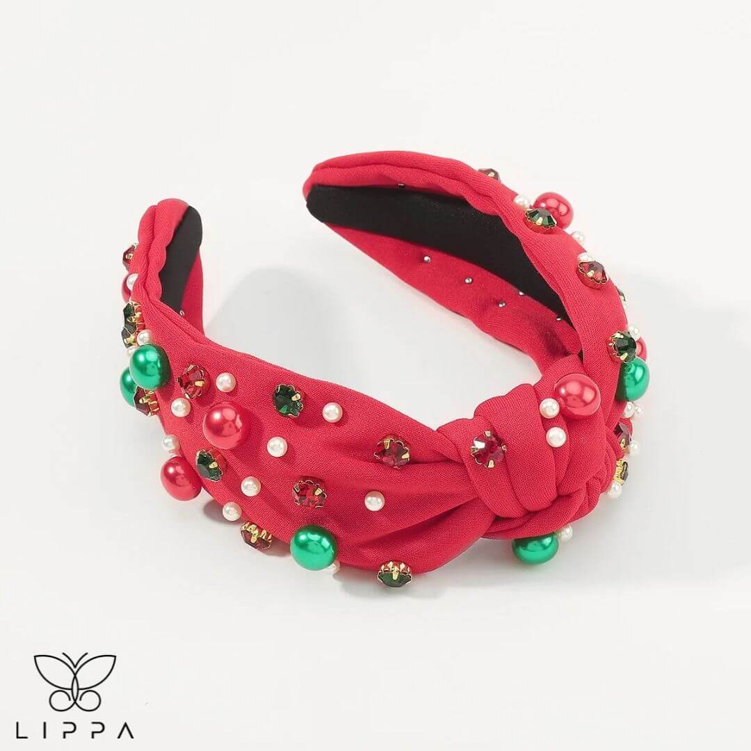 Christmas  Knot Hairband Red Color