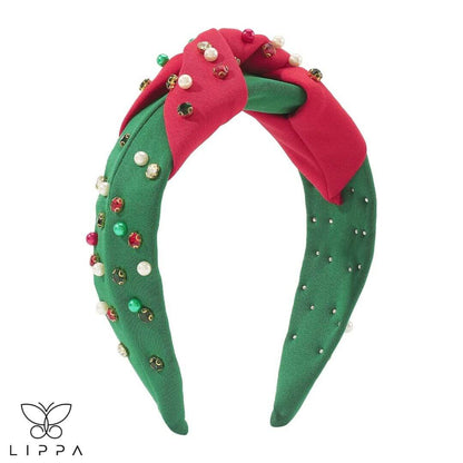 Christmas  Knot Hairband Red and Green color