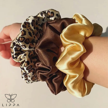 Pure Mulberry Silk Large Scrunchies for Thick Hair