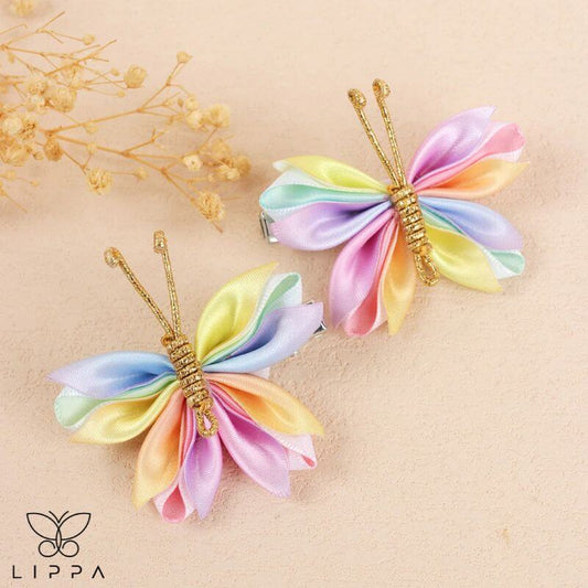 Butterfly Hairpins | For Baby Girls Kid | Ponytail Hair Style Pins | Multi Color