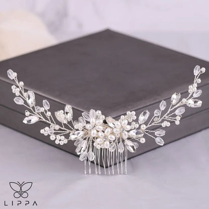 Elegant Pearl and Rhinestone Hair Comb | Lippa Bridal Accessories
