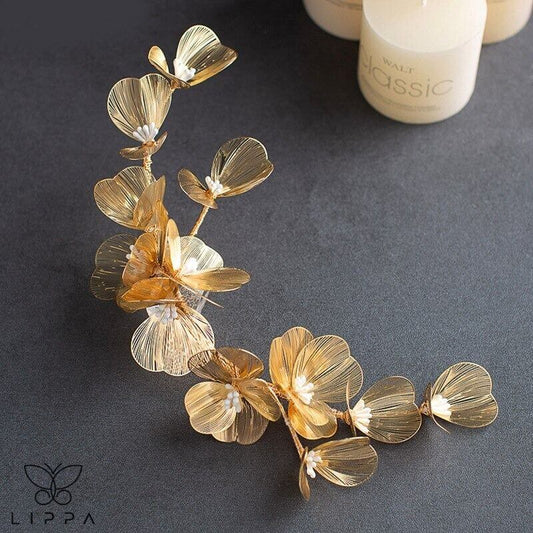 Gold Flower Bridal Headwear