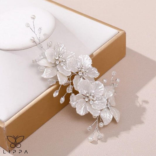 Elegant White Bridal Headwear (Small)