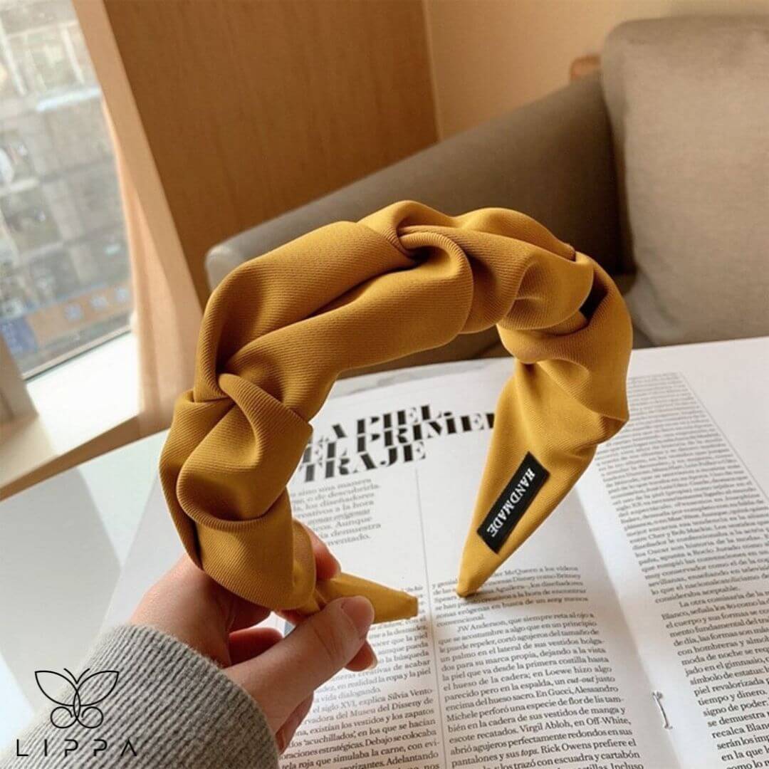Handmade Headband Hair Hoop Design - Yellow