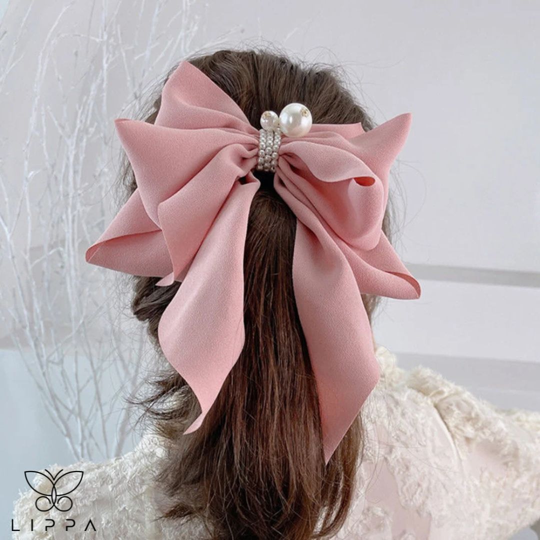 Large Ribbon Bow Hair Pin |Trendy Big Bow Barrette for Women and Girls