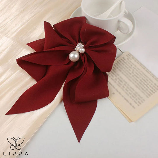 Large Ribbon Bow Hair Pin |Trendy Big Bow Barrette for Women and Girls