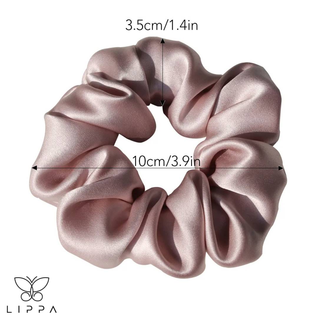 100% Pure Mulberry Silk Large Scrunchies for Thick Hair