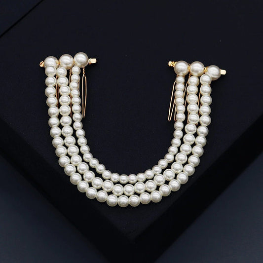 Pearl Only Hair Crown Pin | Wedding Headdress | Hair Comb Design | Bridal Head Piece