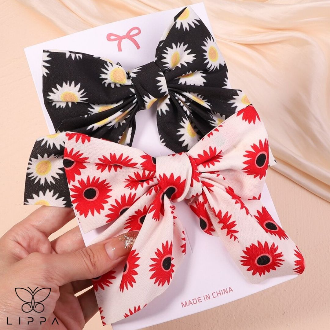 Printed Butterfly Hairpin Set - Lippa