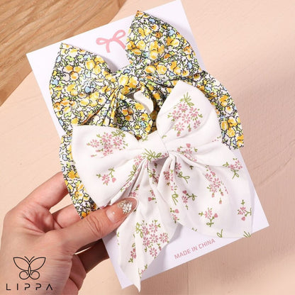 Printed Butterfly Hairpin Set - Lippa