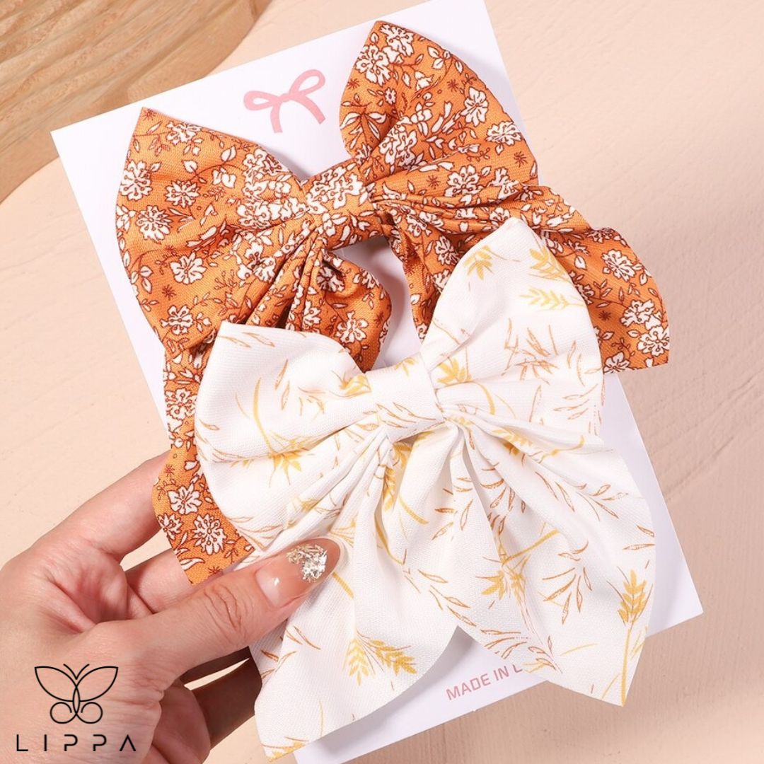 Printed Butterfly Hairpin Set - Lippa