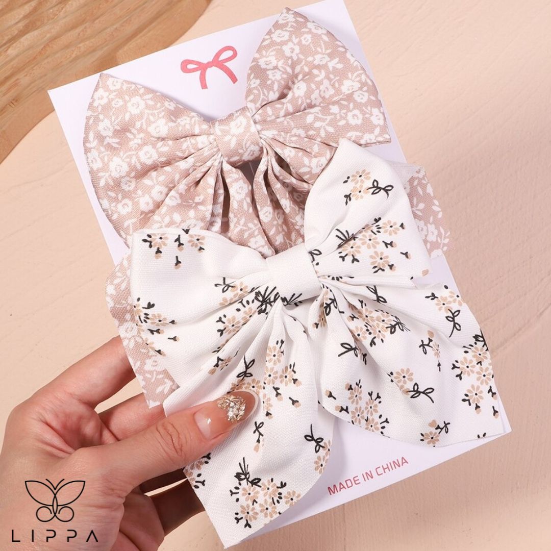 Printed Butterfly Hairpin Set - Lippa